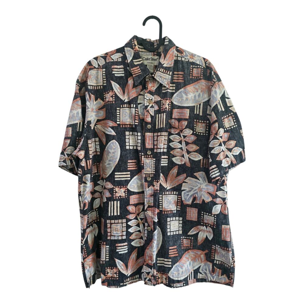 Cooke Street Hawaiian Shirt Mens XL Tiki Aloha Made in Hawaii USA